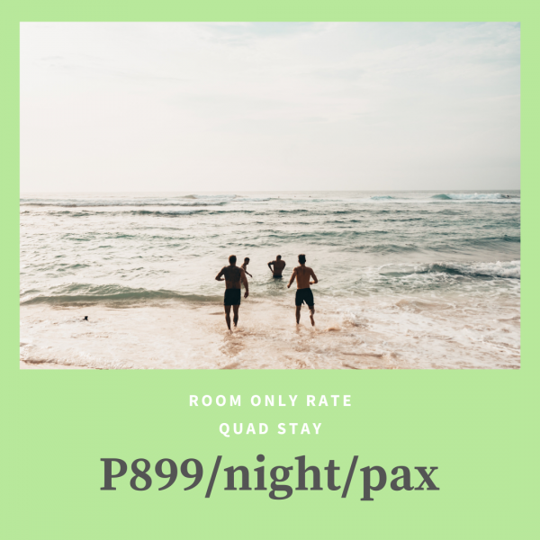 Quad Stay Room Only at Patio Pacific Boracay