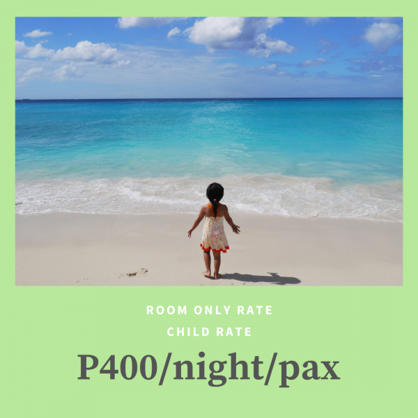 Room Only Child Rate at Patio Pacific Boracay